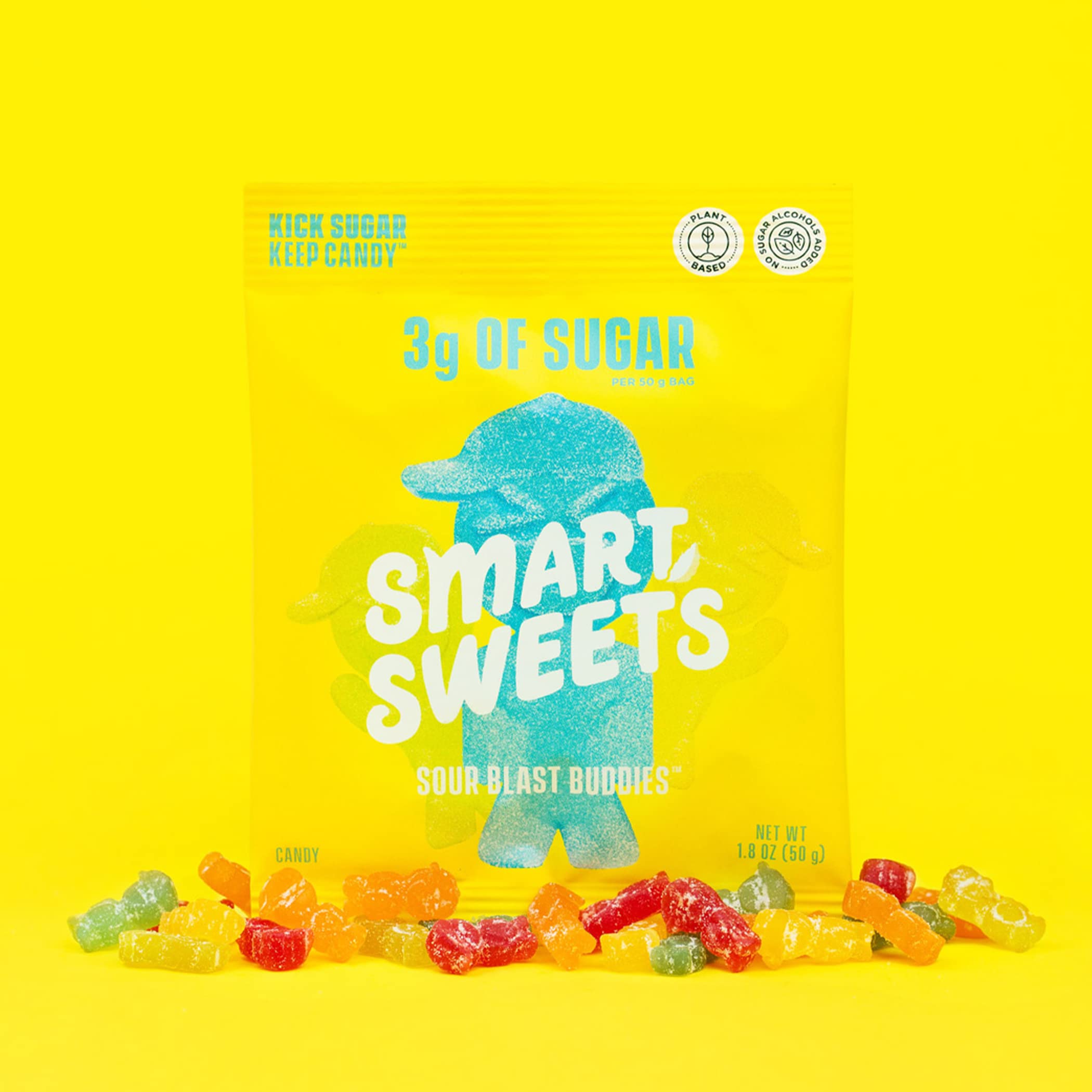 SmartSweets Sour Blast Buddies gluten-free label and allergen-friendly packaging