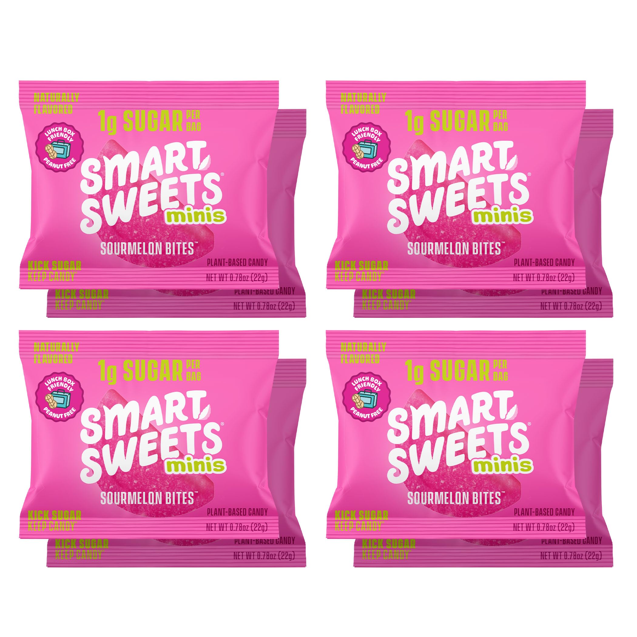 SmartSweets Sourmelon Bites highlighted as a low-sugar option