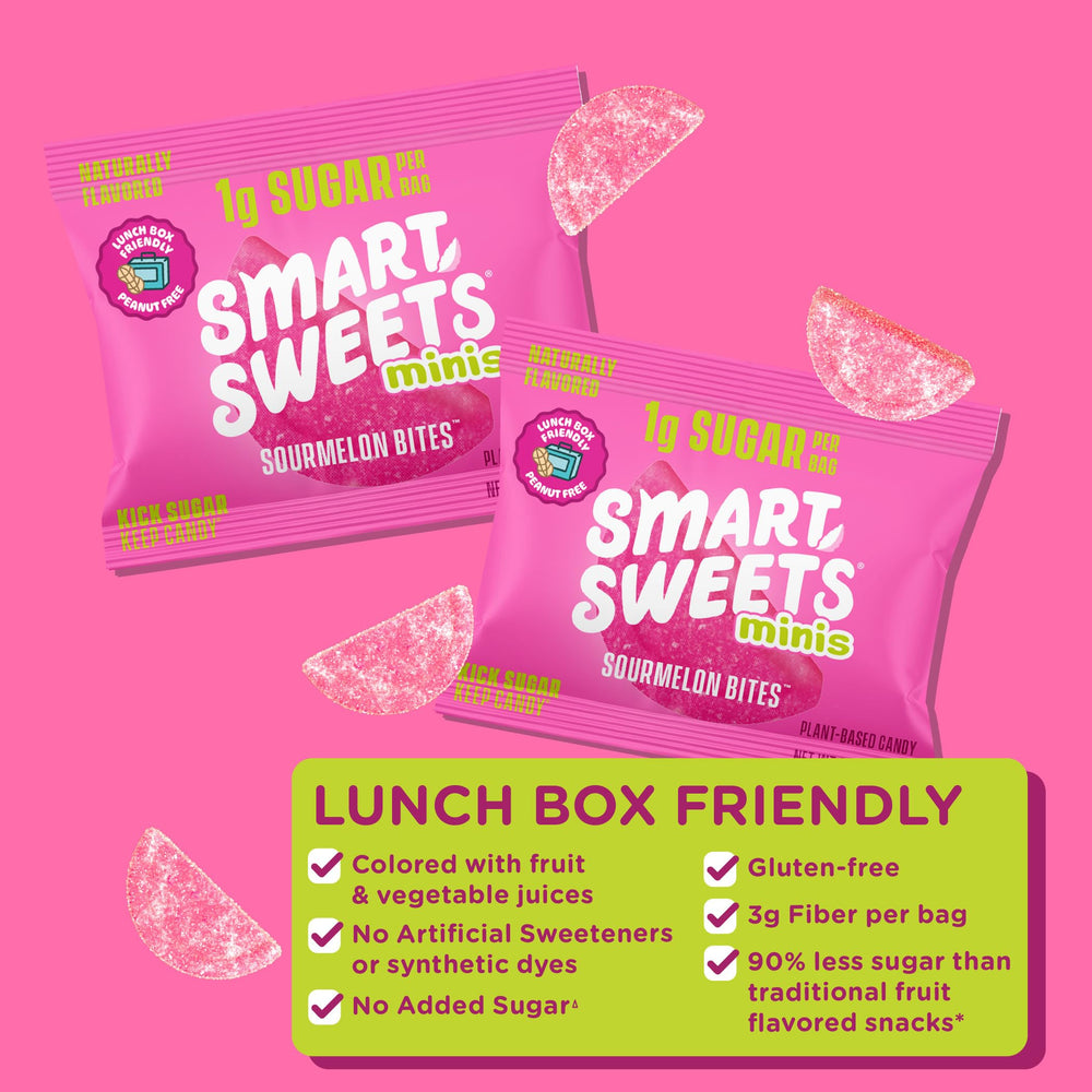 Serving idea with SmartSweets Sourmelon Bites for a quick snack
