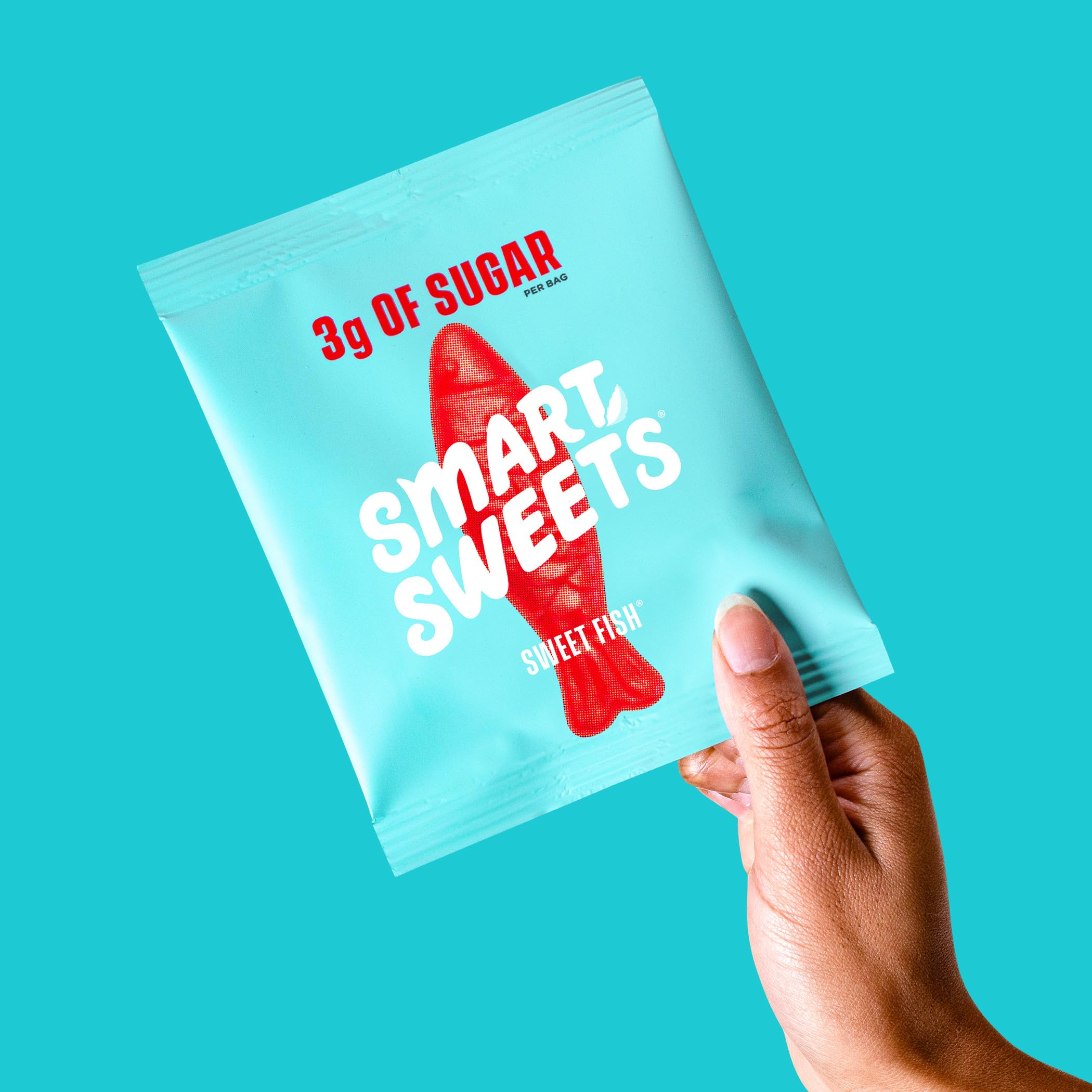 SmartSweets Sweet Fish as a yogurt topping for fruit