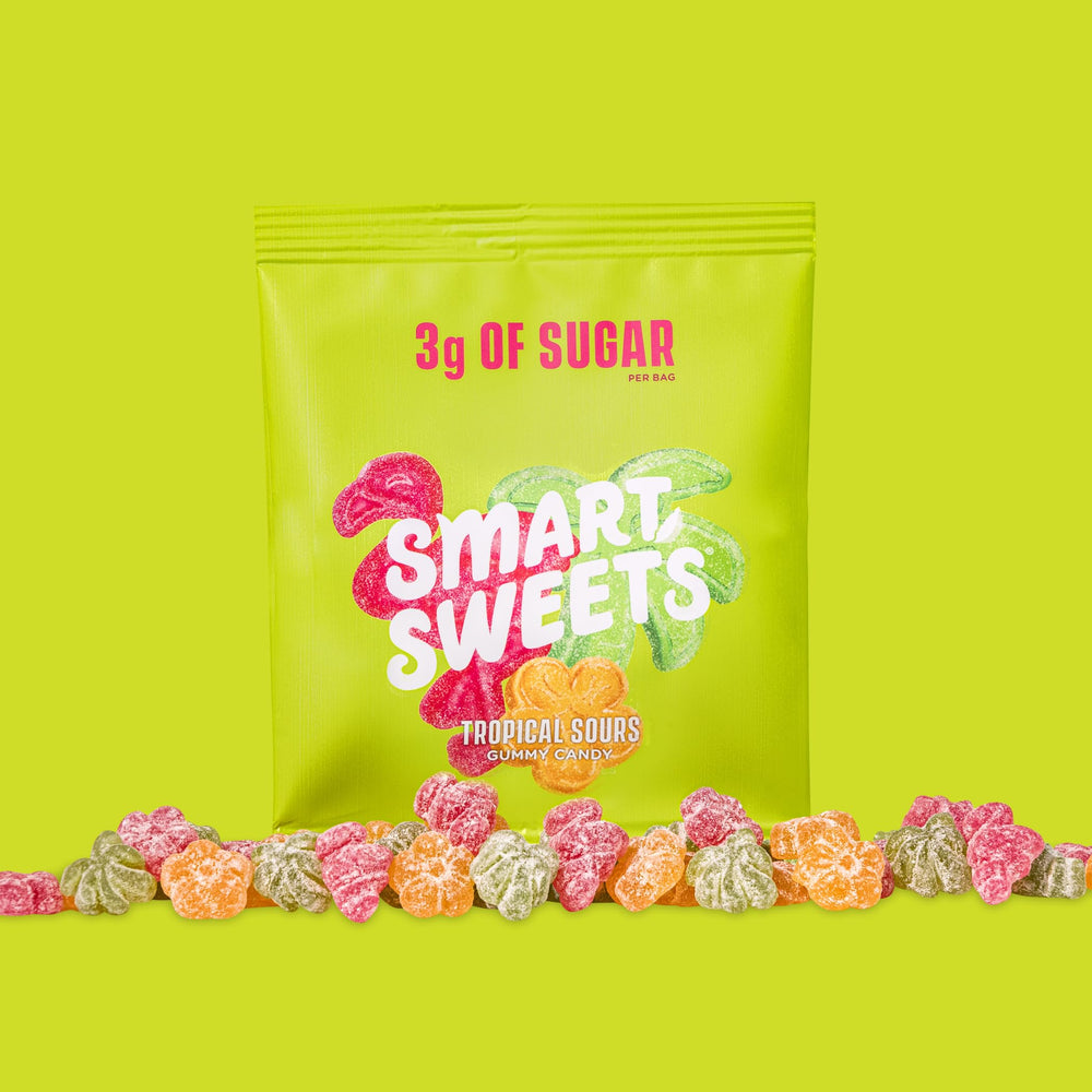 SmartSweets Tropical Sours on-the-go snack in lunchbox
