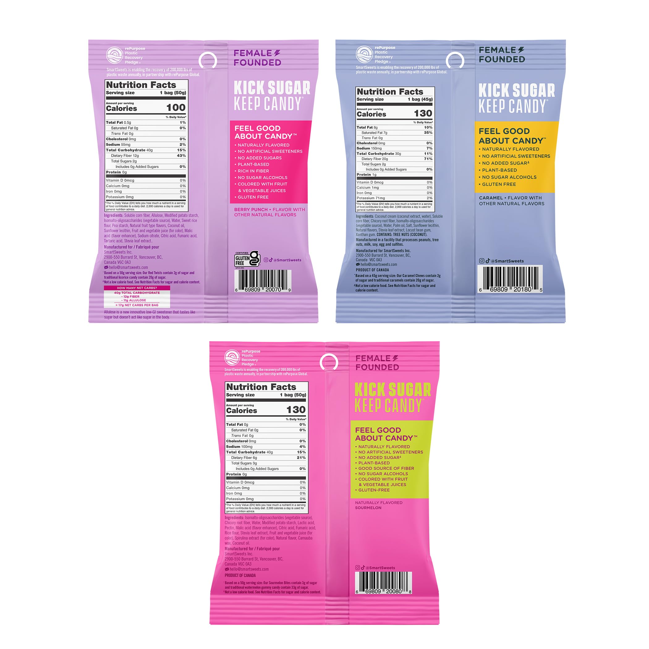 SmartSweets Sourmelon Bites with tangy flavor and up to 92% less sugar per serving