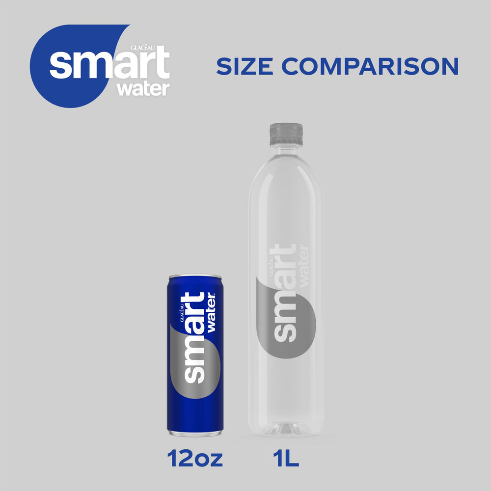 Smartwater 12oz can in a gym bag ready for workouts