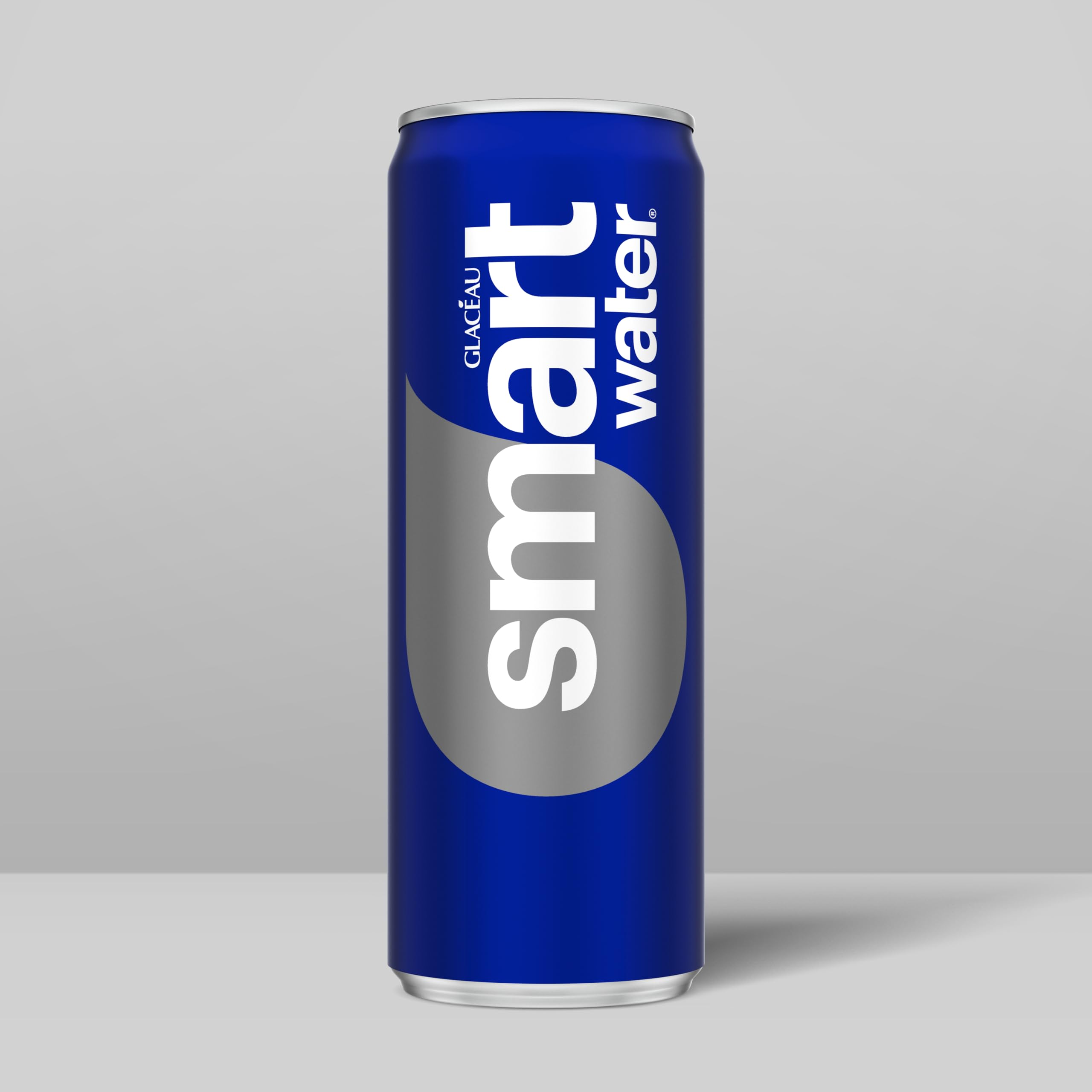 Smartwater aluminum can 12oz during outdoor hike setting
