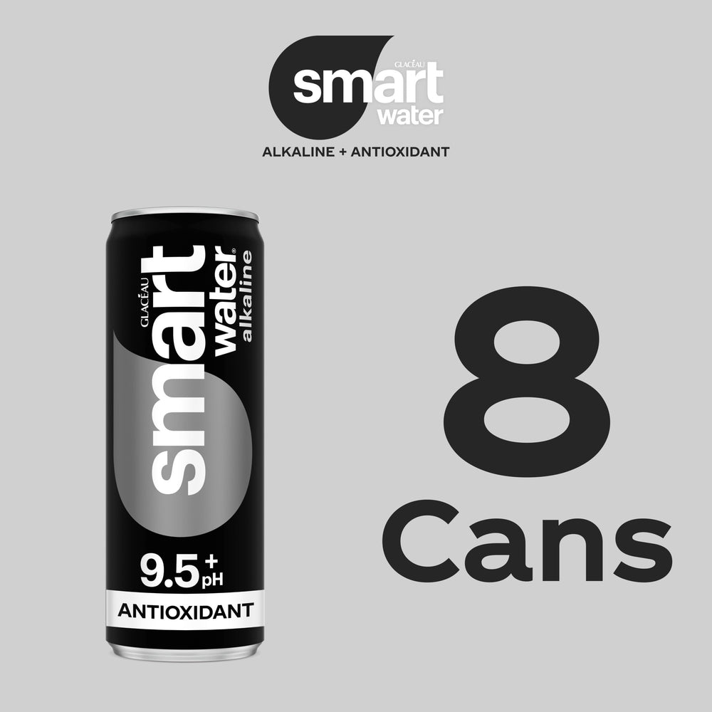 Smartwater aluminum can recycling graphic promoting sustainable hydration choices