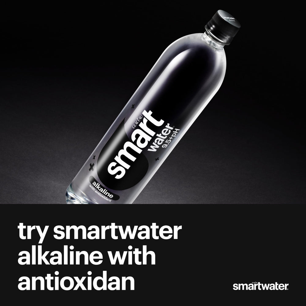 Smartwater bottle cap close-up emphasizing secure seal for travel.