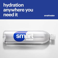 Smartwater on desk in office promoting quick hydration.