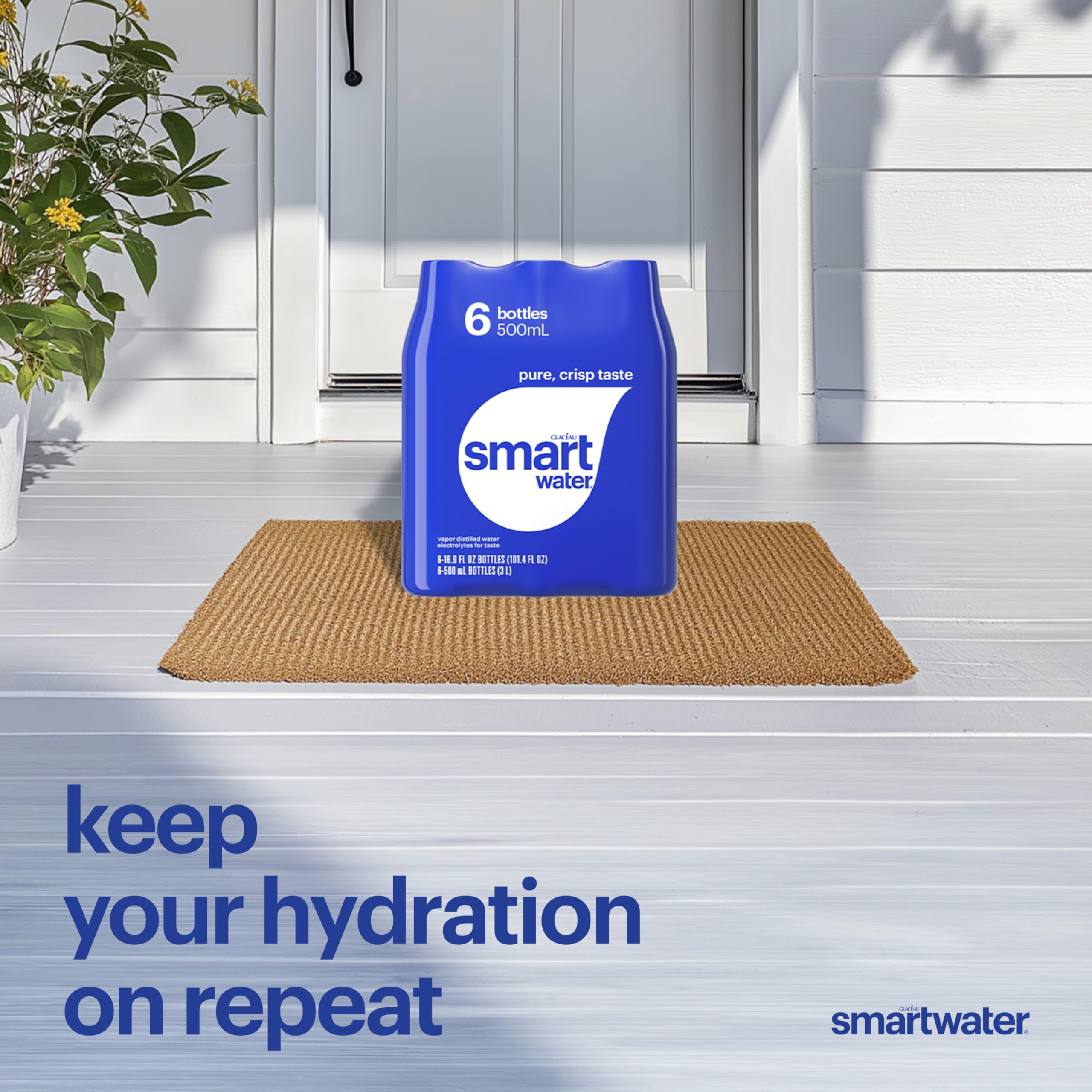 Smartwater on-the-go hydration for workouts or travel.