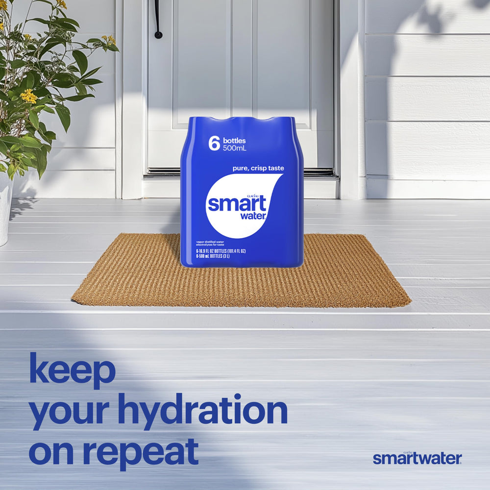 Smartwater on-the-go hydration for workouts or travel.