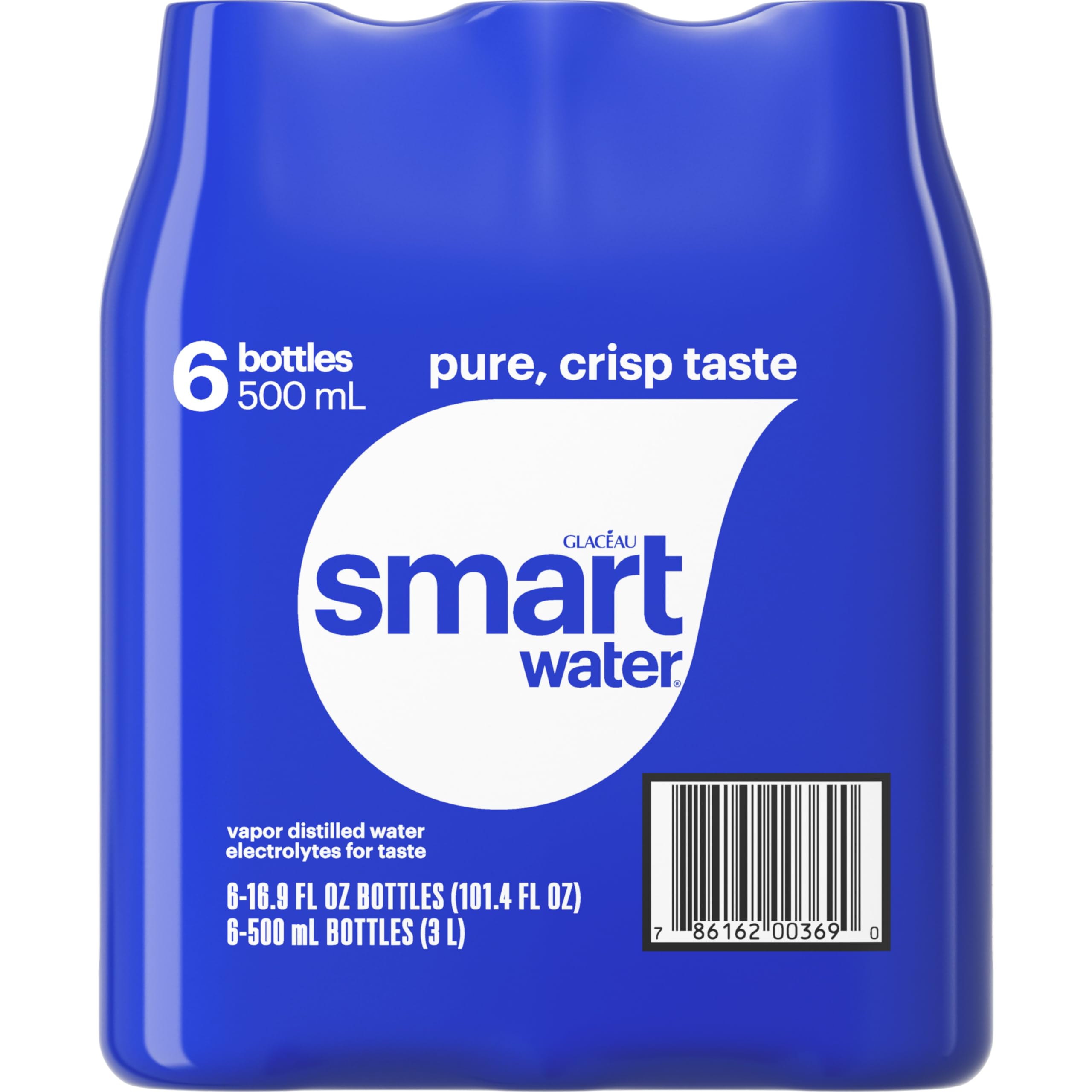Smartwater sports bottle during workout with clear hydration.