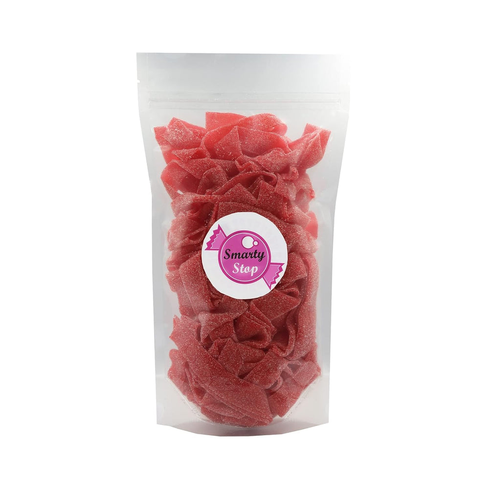 Smarty Stop 1 lb strawberry sour belts pack, great for gifting or events.