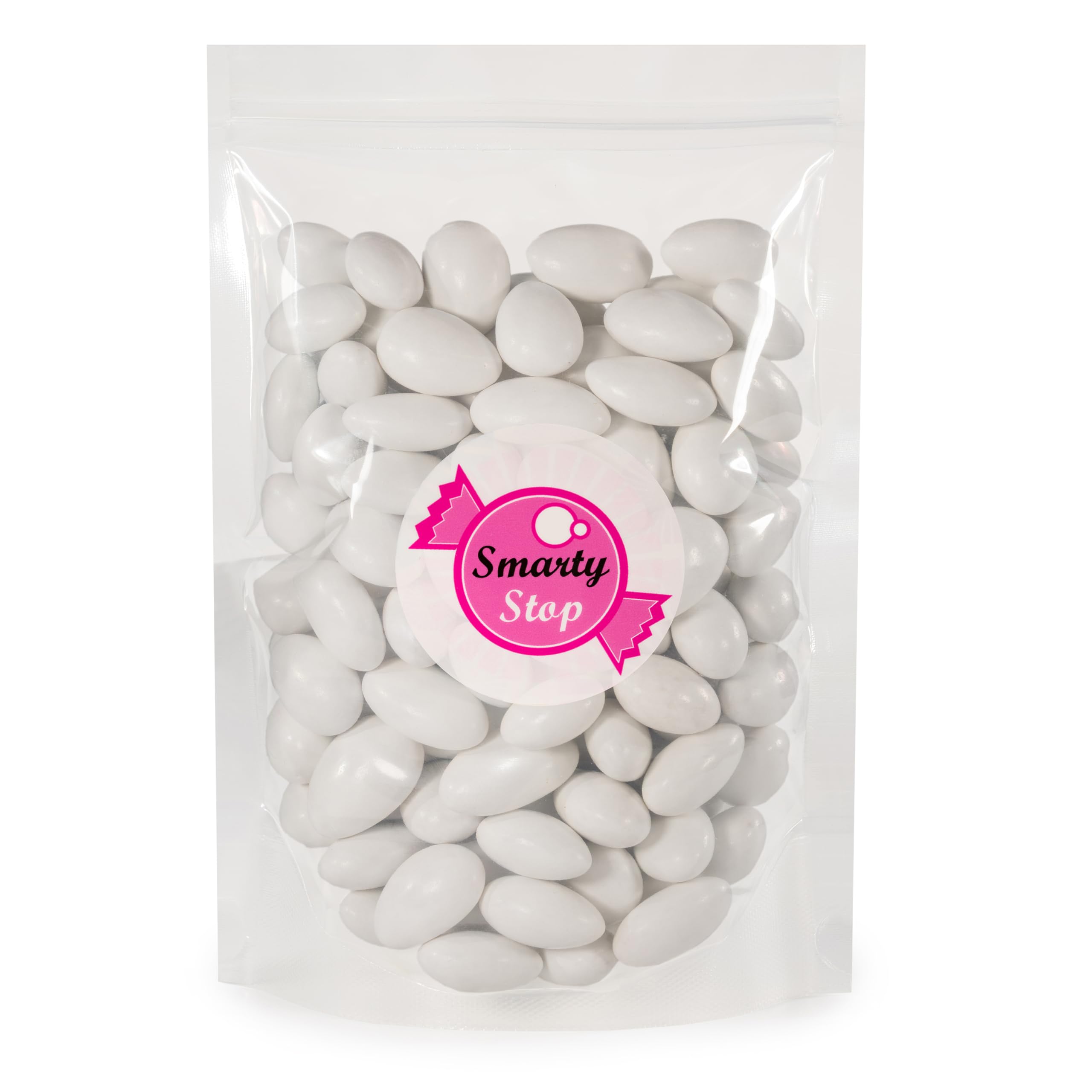 Smarty Stop Jordan Almonds ideal desk snack for quick indulgence.