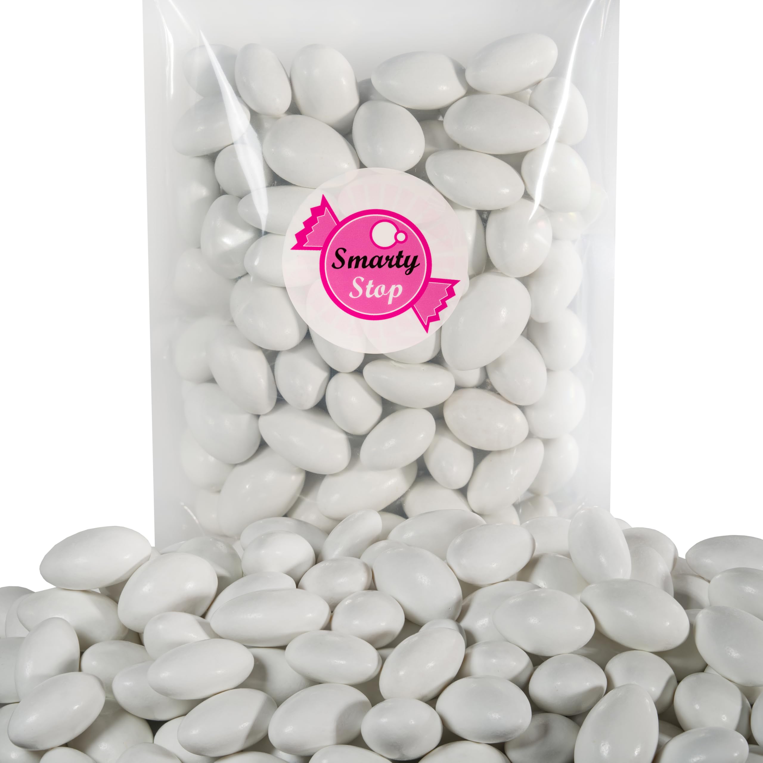 Pastel-coated Smarty Stop almonds for desserts and snack trays.