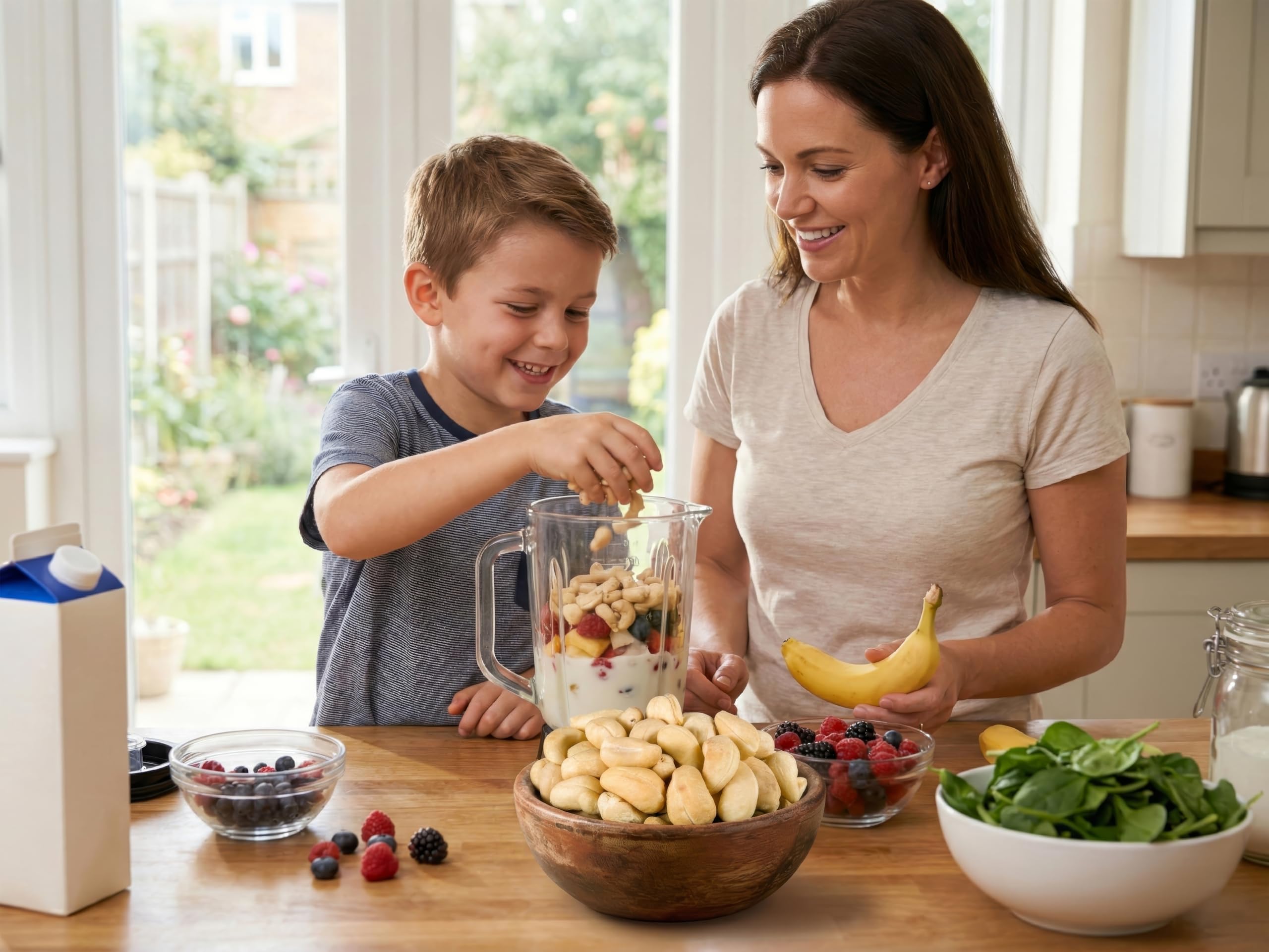 Nutrition label and clean ingredients on Smarty Stop packaging for mindful snacking.