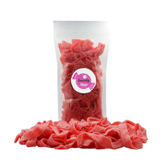 Smarty Stop strawberry sour belts platter display, ideal for party sharing.