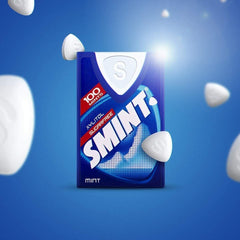 Smint dental mint close-up highlighting the sugar-free formula.