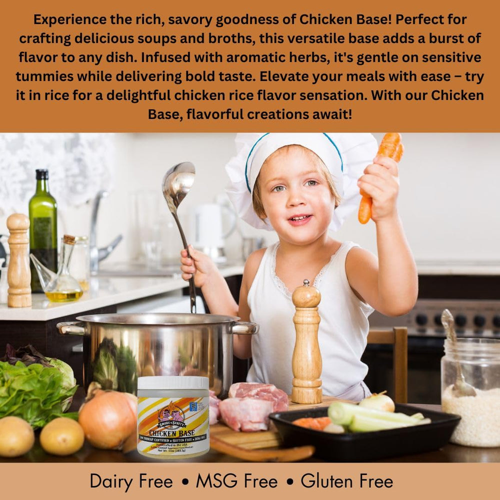 Smoke n Sanity Chicken Base spice blend highlighting robust flavors for soups