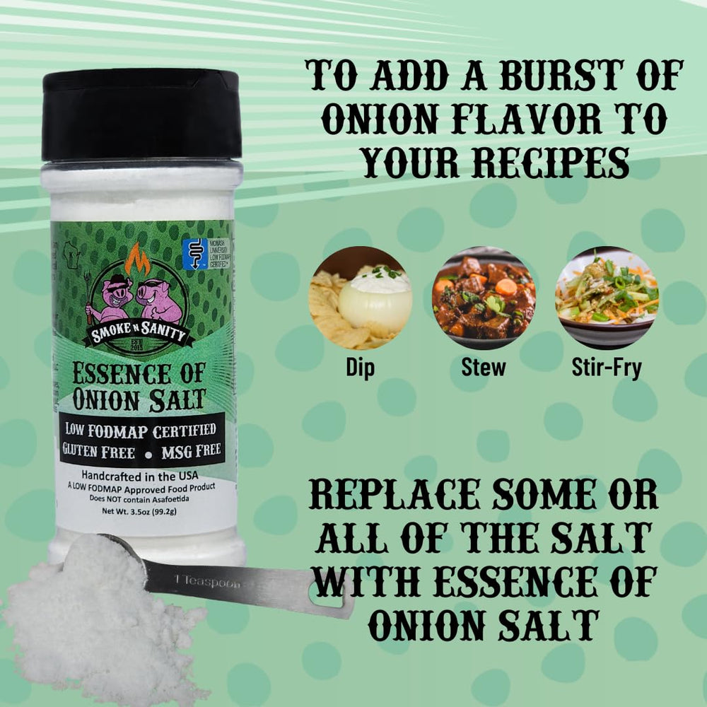 Sprinkling Essence of Onion Salt over vegetables to boost taste
