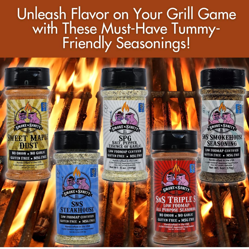 Smoke n Sanity plated dish prepared with low FODMAP taco seasoning