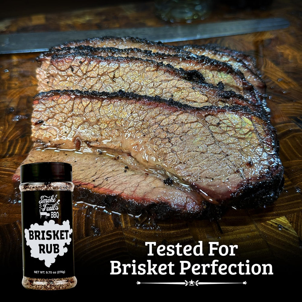 Smoke Trails BBQ Brisket Rub on beef short ribs for savory bark.