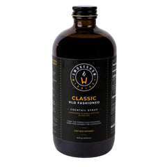 Smokeshow Classic Old Fashioned syrup bottle showcases premium ingredients for balanced sweetness.