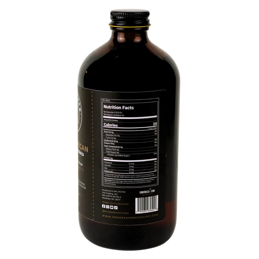 Smokeshow syrup ingredients: organic cane sugar and natural bitters