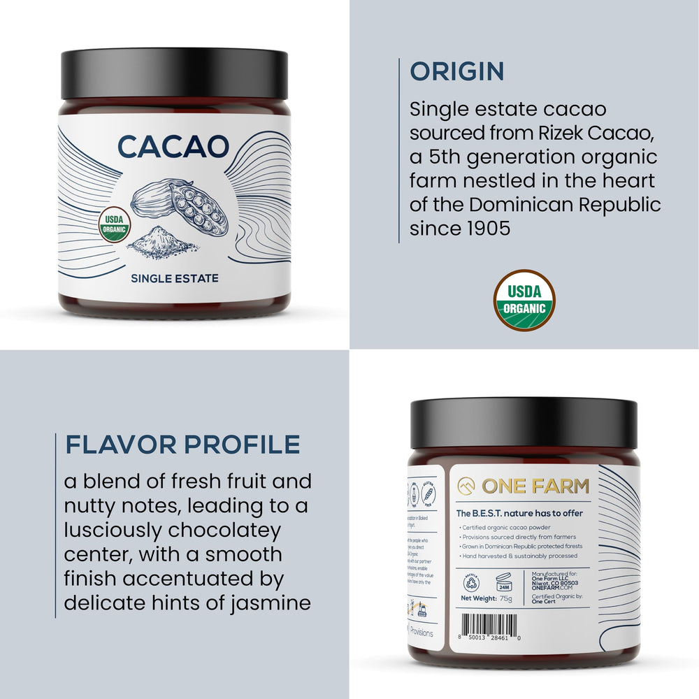 Smoothie with One Farm by WAAYB cacao powder for rich flavor.