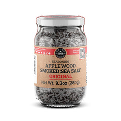 SMP Applewood Smoked Sea Salt bottle for premium smoky finishing flavor.