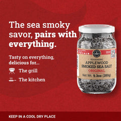 Roasted vegetables finished with SMP Applewood Smoked Sea Salt for depth.