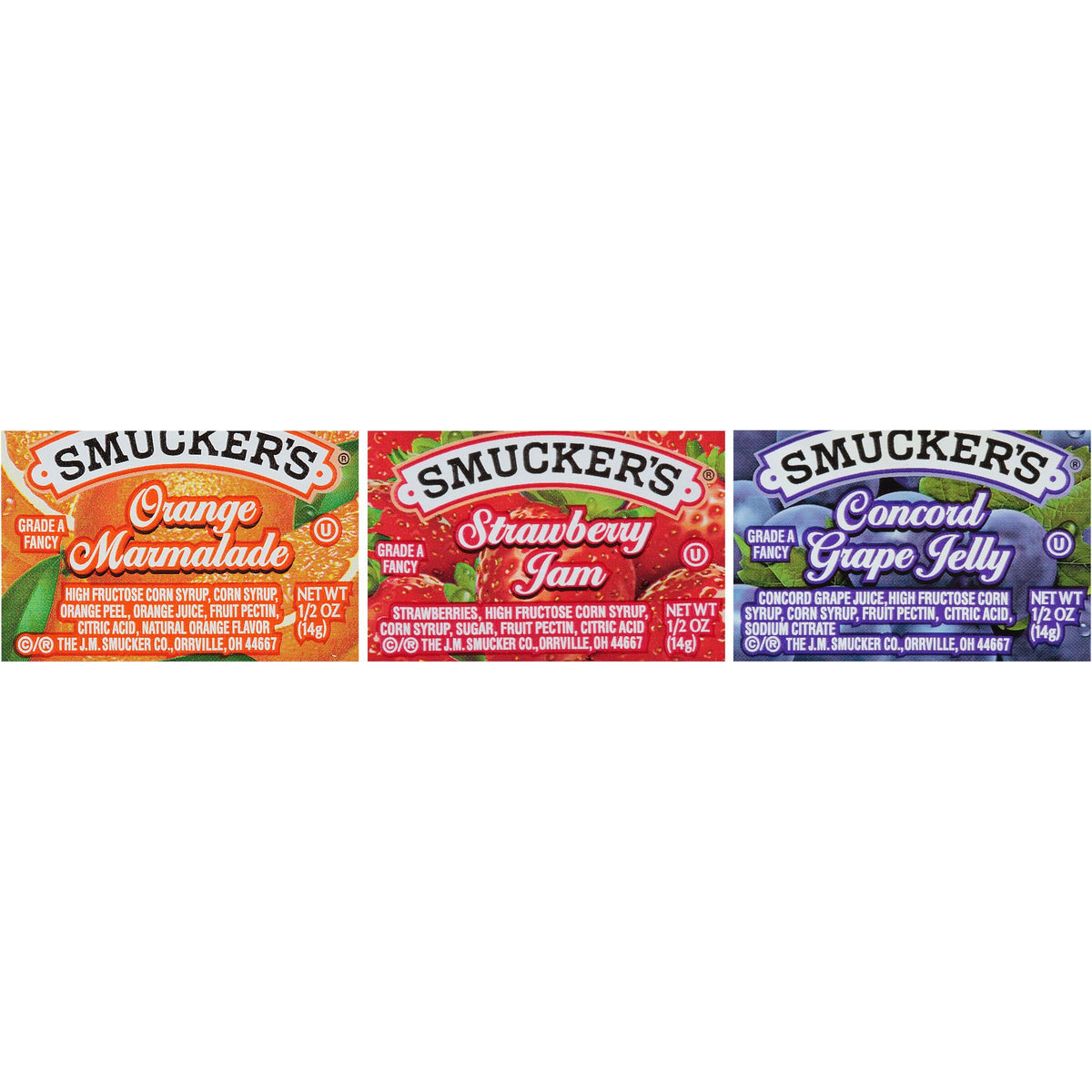 Smucker's grape jelly cup with bold graphics for quick, fresh spreads.