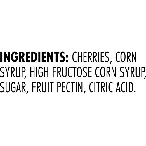 Smucker's Cherry Preserves label close-up, signals quality ingredients