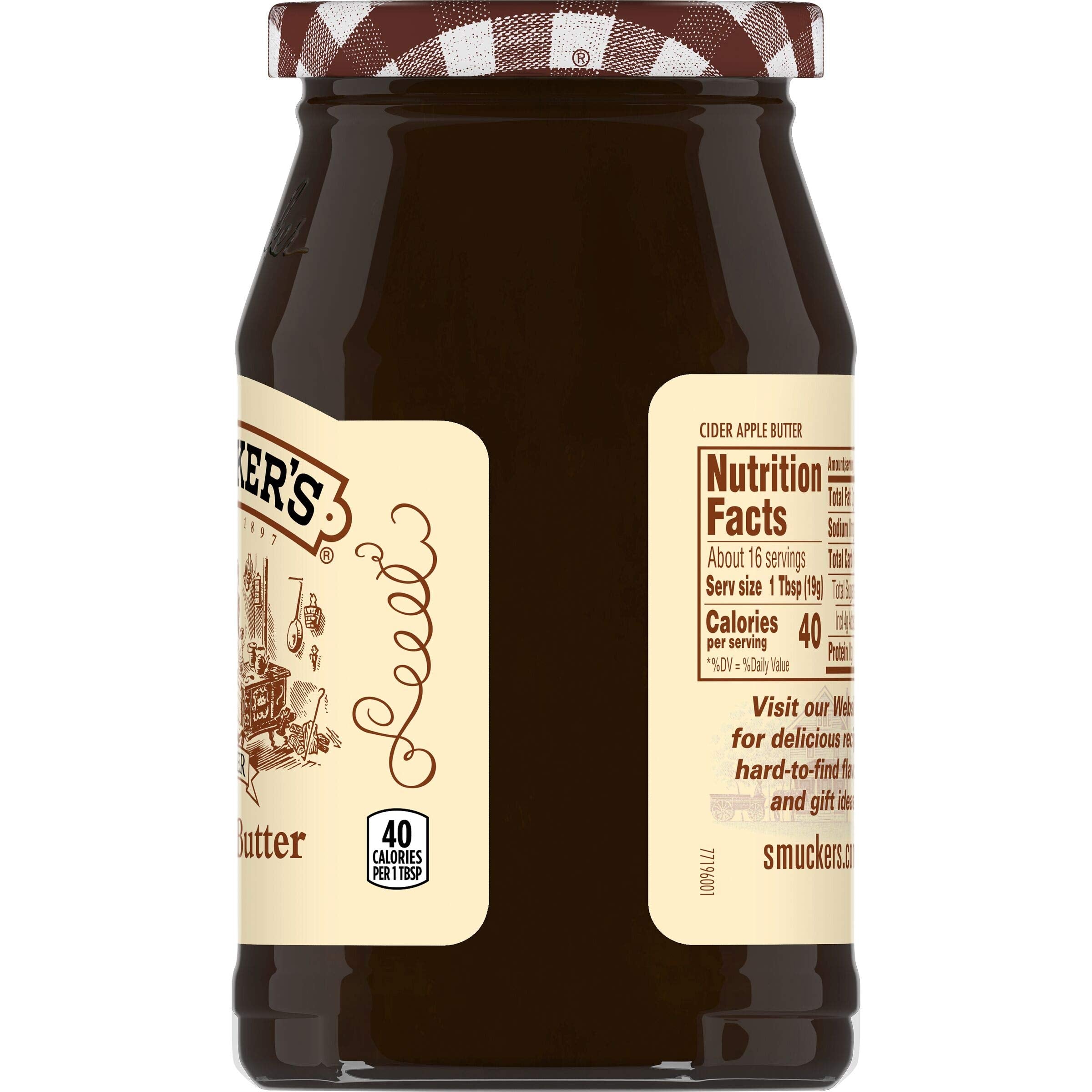 Toast with Smucker's cider apple butter as a quick breakfast.