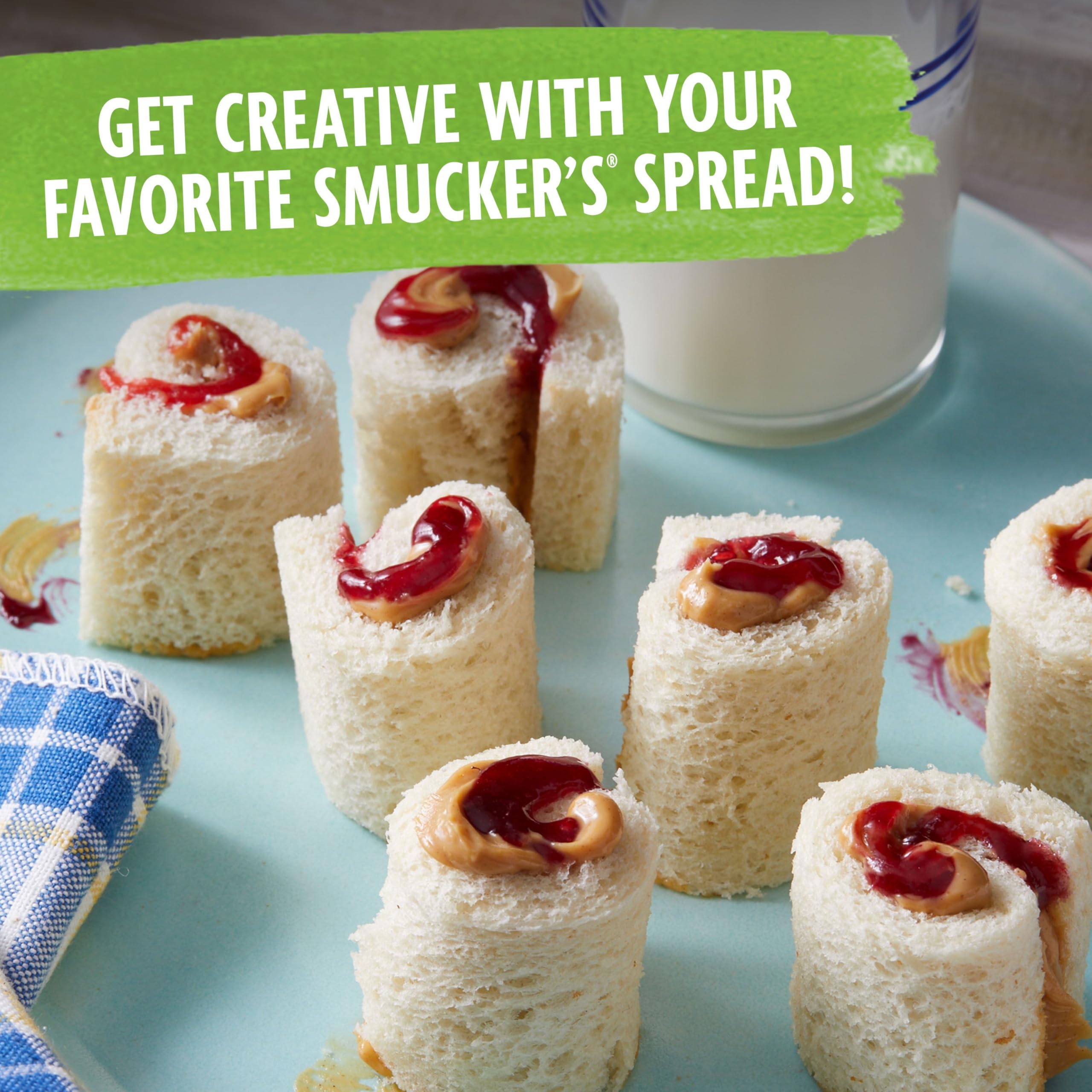 Smucker's jelly cup with bold graphics adds table presence.