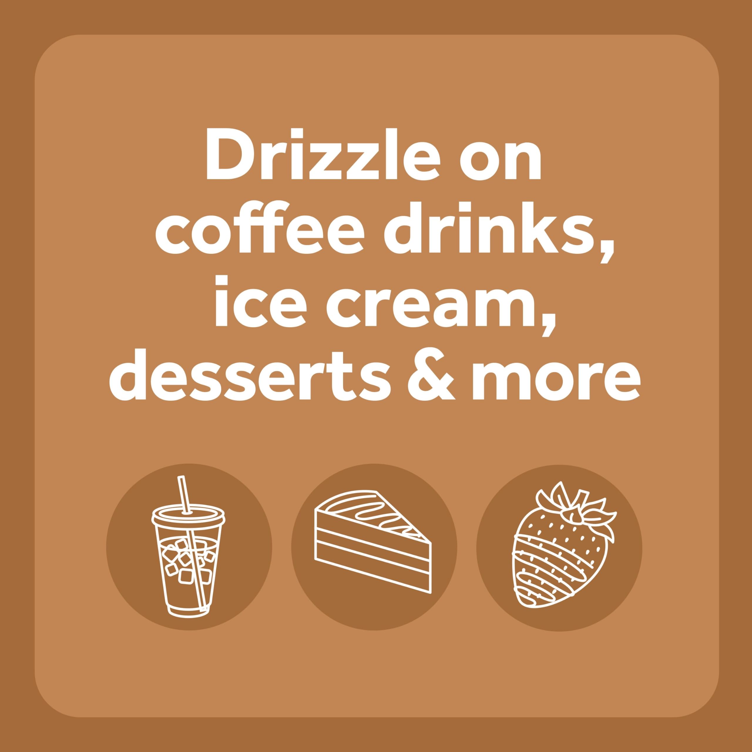 Smucker’s Drizzle Caramel Syrup on cold foam finishes drinks smoothly