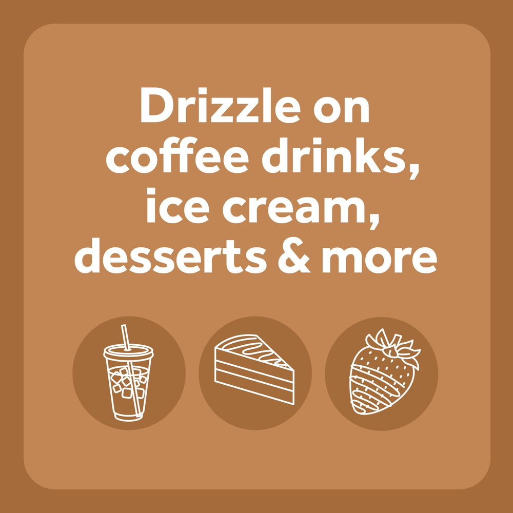 Smucker’s Drizzle Caramel Syrup on cold foam finishes drinks smoothly