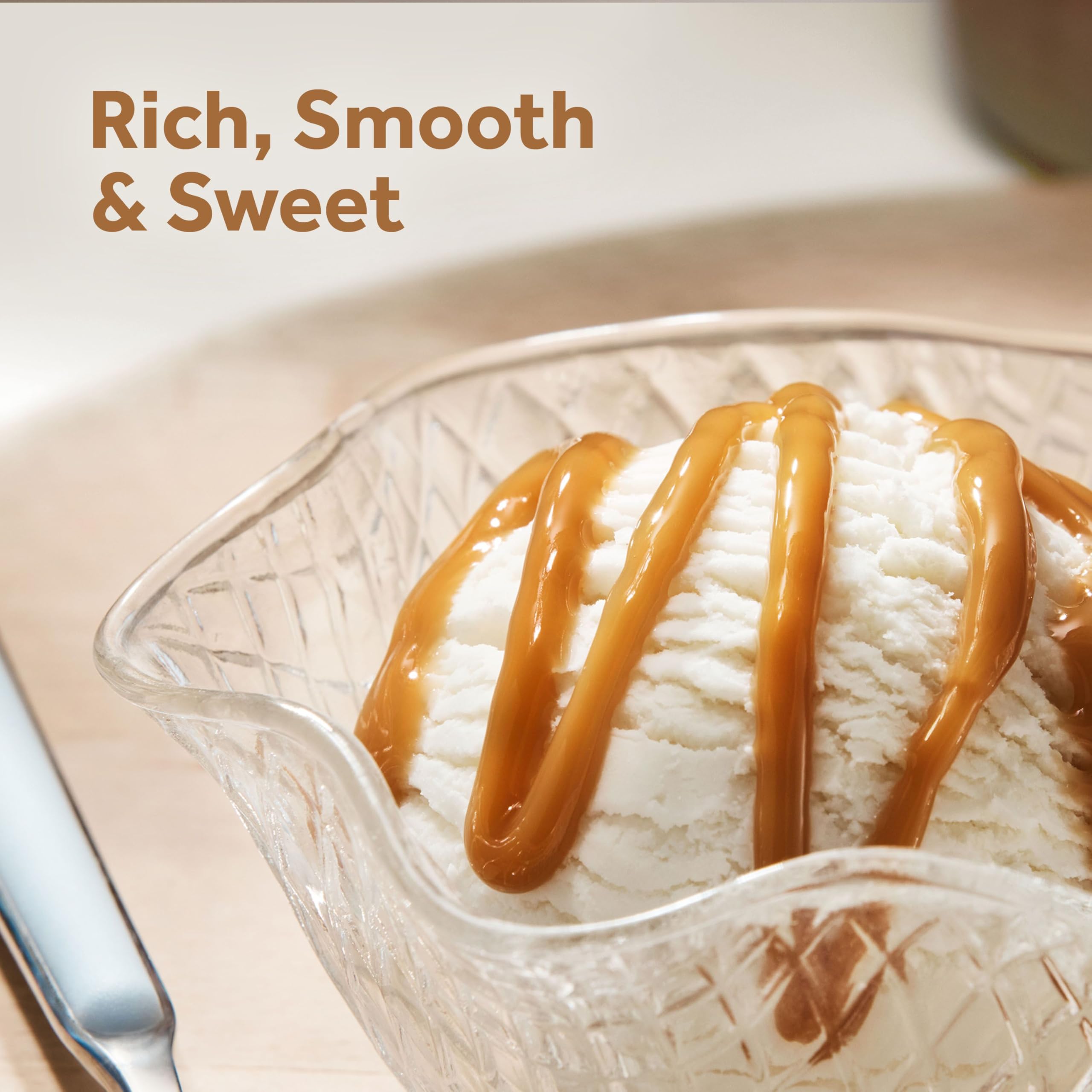 Smucker’s Drizzle Caramel Syrup over pancakes and waffles sweetens mornings
