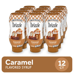 Smucker’s Drizzle Caramel Syrup on ice cream sundae adds depth