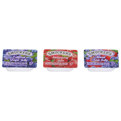 Smucker's Mixed Fruit Jelly portion cups for convenient on-the-go use
