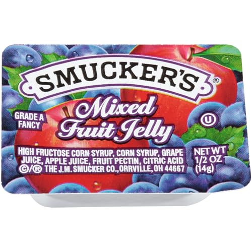 Smucker's portion-control jelly cup ideal for lunchboxes and portioned treats.