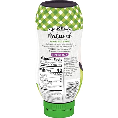Smucker's Concord grape spread close-up reveals rich color and smooth texture.