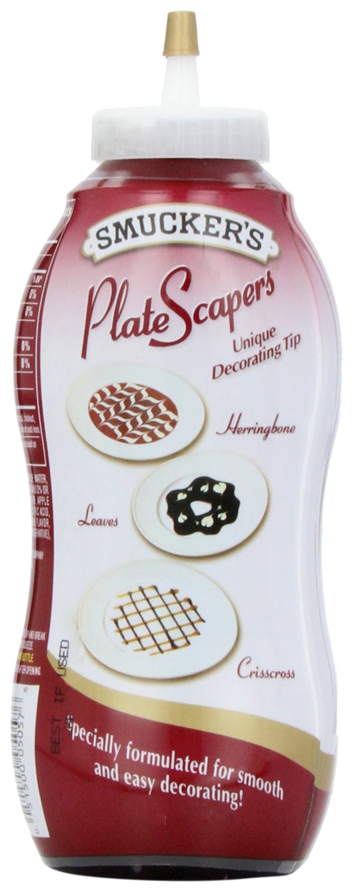Smucker's Raspberry Plate Scraper demonstrates smooth lines for elegant decoration.