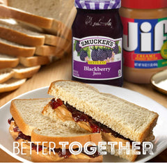 Oatmeal swirl with Smucker's Seedless Blackberry Jam adds tangy fruit sweetness