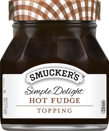 Smucker's Simple Delight hot fudge topping on a dessert bowl for rich finish
