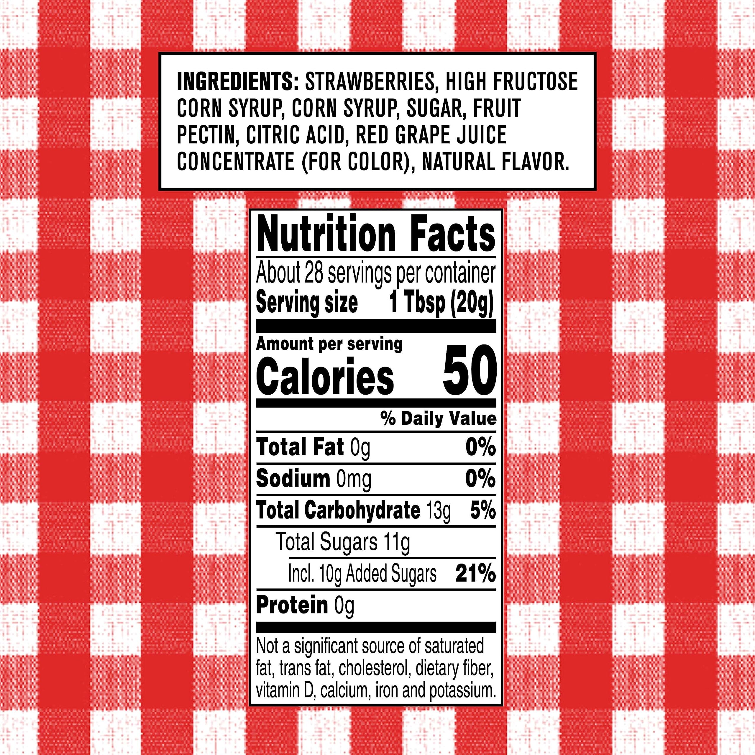 Smucker's Squeeze Strawberry Spread case-pack shown for back-of-house storage
