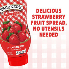 Smucker's Squeeze Strawberry Spread on toast for a quick breakfast