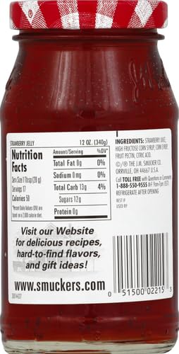 Smucker's Strawberry Jelly on toast for a quick breakfast sweetness