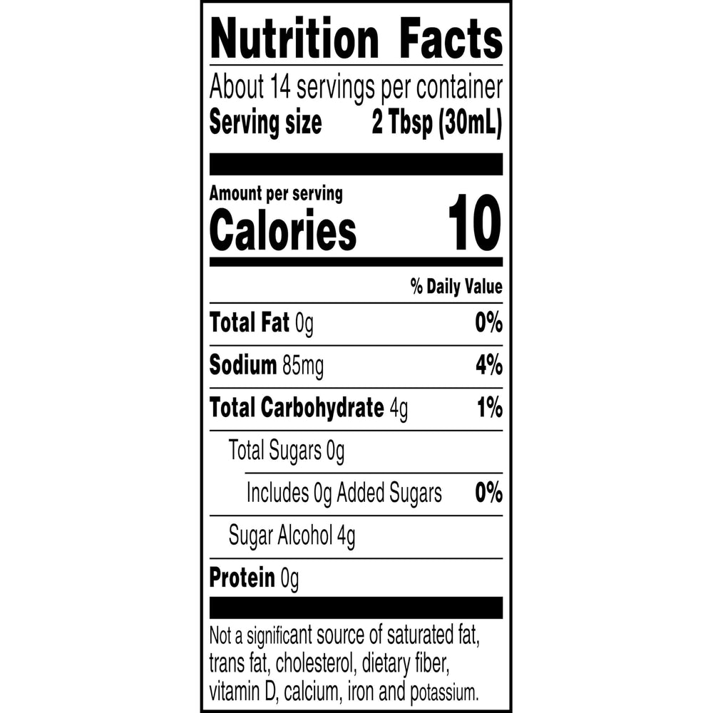 Close-up of Smucker's Sugar Free Syrup bottle highlighting the sugar-free option.