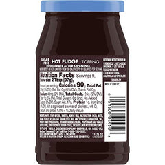 Smucker's Sugar Free Hot Fudge Topping on a sundae with rich flavor.