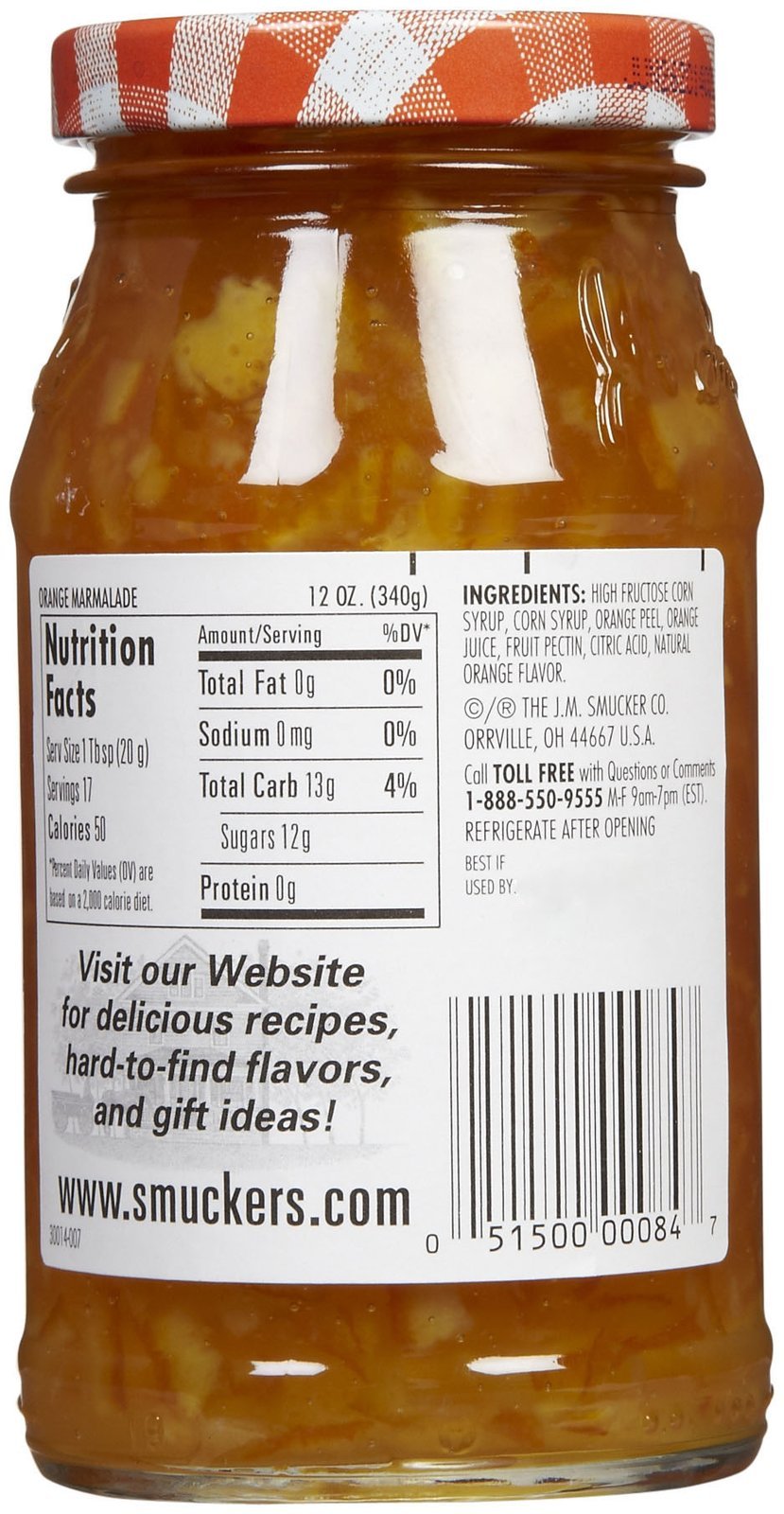 Smucker's Sweet Orange Marmalade on toast, boosts morning flavor with citrus zest.