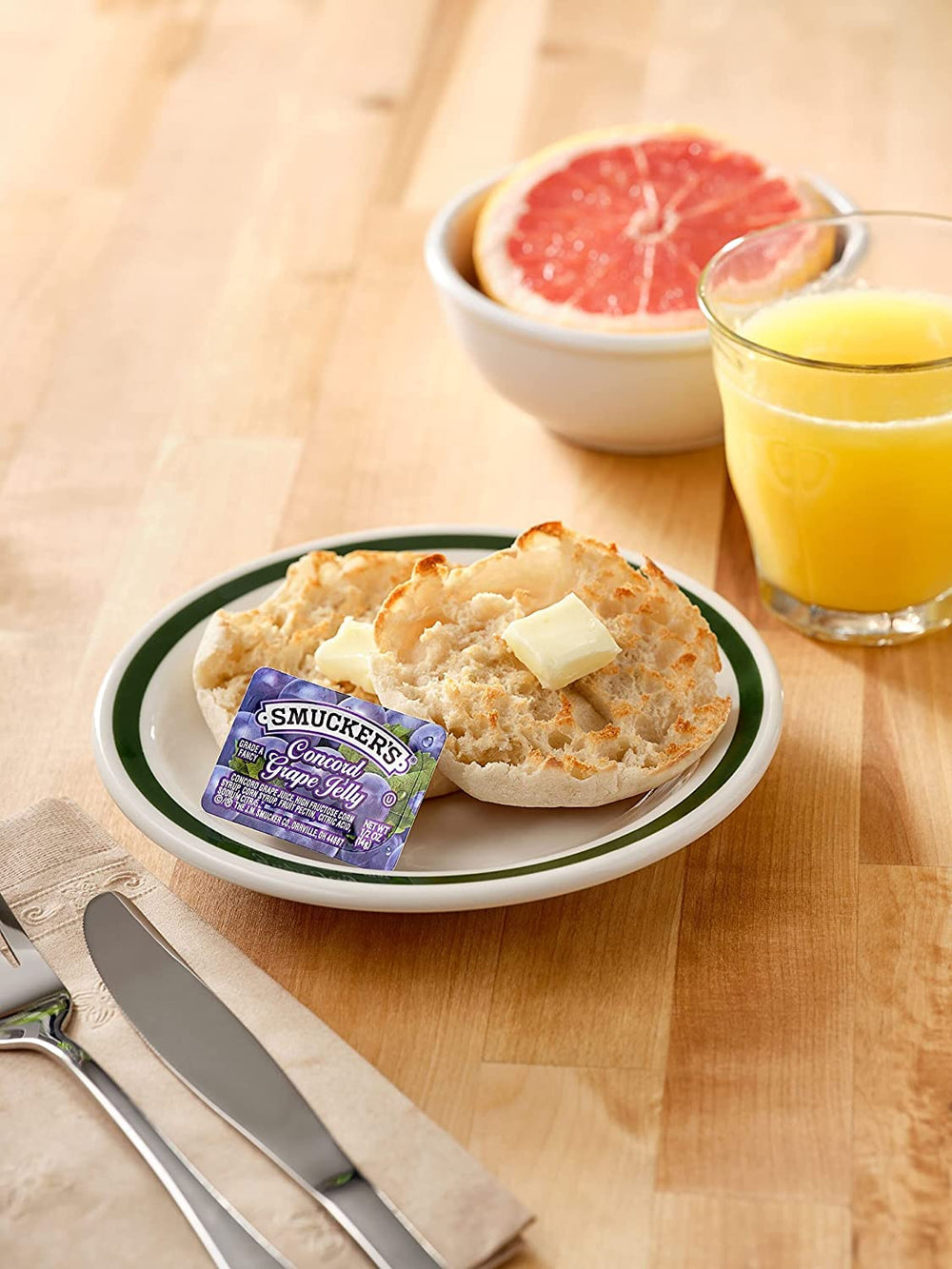 Smucker's tabletop caddy display keeps cups organized and accessible.